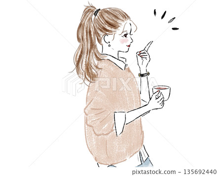 女人用食指指著什麼 135692440