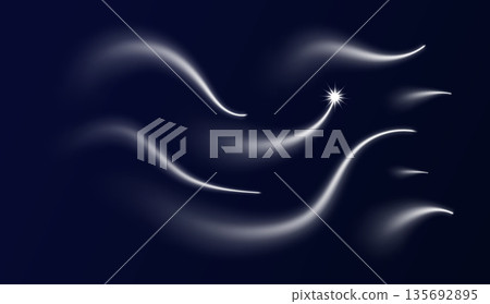 Snow swirl and star 135692895