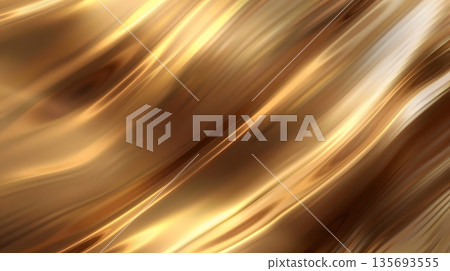Shimmering Gold-to-Bronze Gradient in Sophisticated Metallic Composition for Premium Visuals 135693555