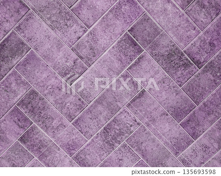 Textured Purple Tile with Classic Pattern for Interior Design Textured Purple Tile with Classic Pattern for Interior Design 135693598