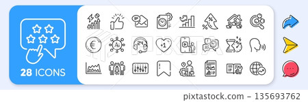 Electricity consumption, Dj controller and Inspect line icons. Interest rate, AI generate, Inflation icons. Pack of New mail, Time management, Human sing icon. Vector 135693762
