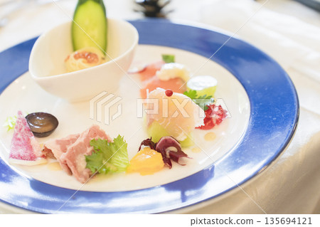 Sky Garden Wedding Reception Appetizer Plate Sky Garden Wedding Reception Appetizer Plate 135694121