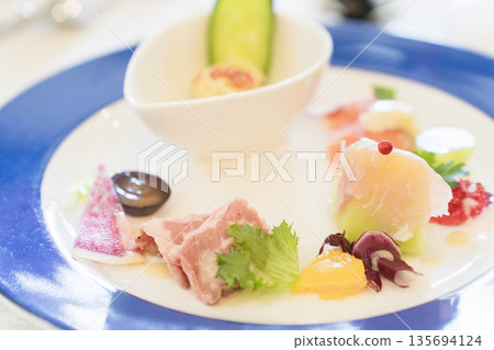 Sky Garden Wedding Reception Appetizer Plate Sky Garden Wedding Reception Appetizer Plate 135694124
