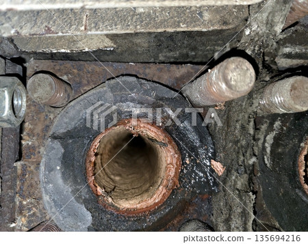 Limescale Deposits Are Present in a Pipe Under a Specific Location Within an Infrastructure System Limescale Deposits Are Present in a Pipe Under a Specific Location Within an Infrastructure System 135694216