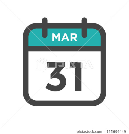 March 31 Calendar Day or Calender Date for Deadlines or Appointment 135694449