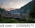 Traditional Kogi village huts at dawn on Lost City Trek, Colombia 135694575