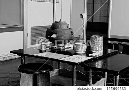Scenery with tea utensils 135694583