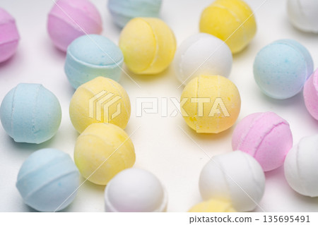 Product photography of colorful Ramune candy Product photography of colorful Ramune candy 135695491