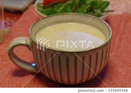 Warm and delicious corn potage soup Warm and delicious corn potage soup 135695496