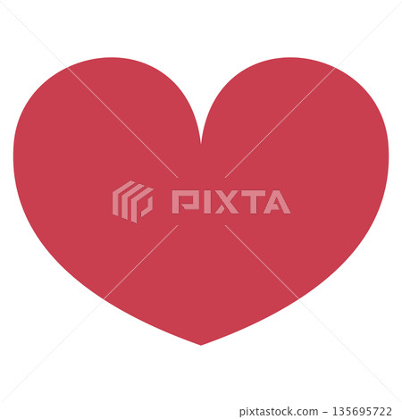 Simple, cute, pop design red and pink heart-shaped material (no lines) Simple, cute, pop design red and pink heart-shaped material (no lines) 135695722