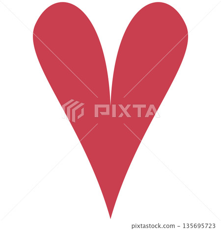 Simple, cute, pop design red and pink heart-shaped material (no lines) Simple, cute, pop design red and pink heart-shaped material (no lines) 135695723