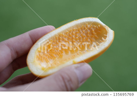 After eating Mizu Lemon, a type of passion fruit 135695769
