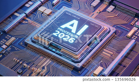 一款高科技電路板,配備與神經網路相容的人工智慧晶片和精密電子元件 一款高科技電路板,配備與神經網路相容的人工智慧晶片和精密電子元件 135696026