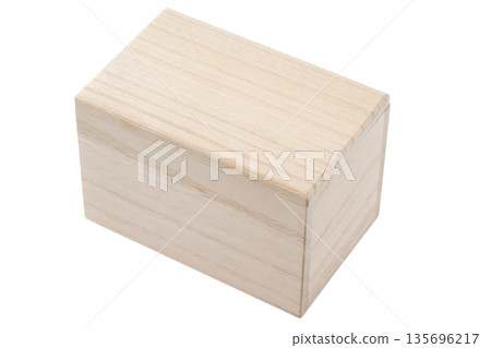 Simple paulownia box on transparent background (png) 135696217