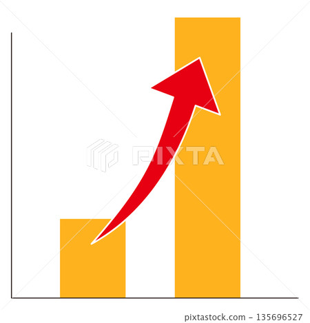 A double-line graph showing rapid growth A double-line graph showing rapid growth 135696527