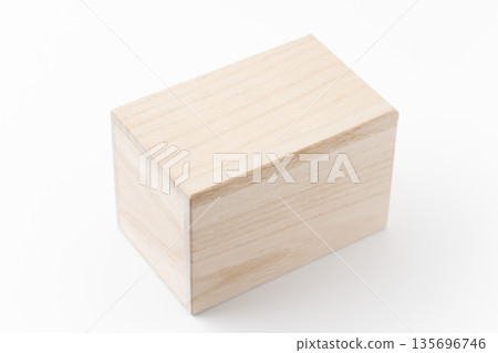 A simple paulownia box on a white background A simple paulownia box on a white background 135696746