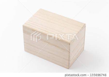 A simple paulownia box on a white background A simple paulownia box on a white background 135696748