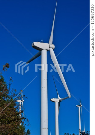 Windmills seen from Kaze no Sato Park 135697330