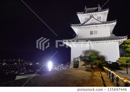 丸龜城天守閣及夜景（瀨戶大橋景色） 135697446