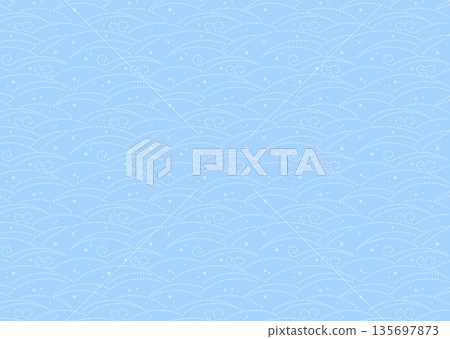 Japanese seamless pattern [Wave] 135697873