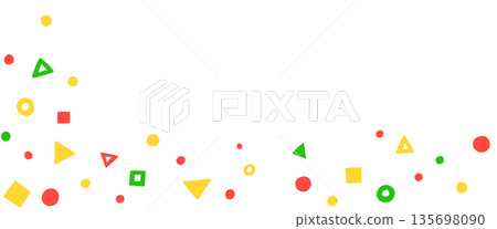 Colorful cute pattern line decoration 135698090