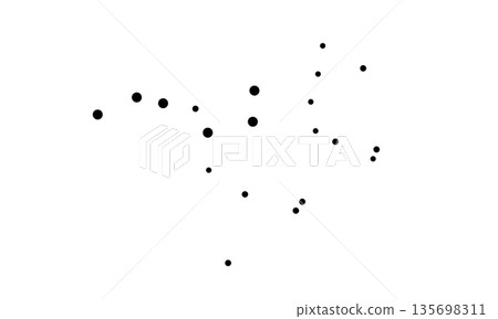 Illustration of Ursa Major with black dots (stars only, no connecting lines) 135698311
