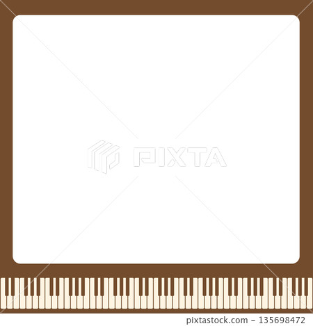 鋼琴鍵盤方形框架，雙色棕色 135698472
