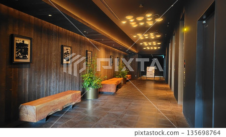 NEWoMan TAKANAWA LUFTBAUM elevator hall in Takanawa, Tokyo, Japan. January 19, 2026 NEWoMan TAKANAWA LUFTBAUM elevator hall in Takanawa, Tokyo, Japan. January 19, 2026 135698764