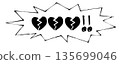 Speech bubbles containing images of violent language, insults, abuse, and screaming 135699046