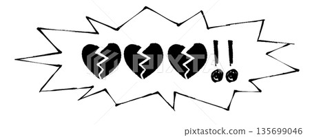 Speech bubbles containing images of violent language, insults, abuse, and screaming Speech bubbles containing images of violent language, insults, abuse, and screaming 135699046