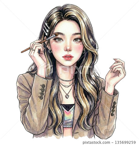 韓國偶像化眉妝 135699259