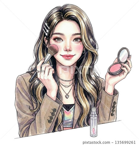 韓國偶像塗腮紅 135699261