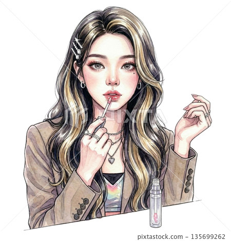 南韓偶像塗唇彩 135699262