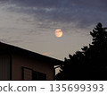 The moon begins to rise 135699393