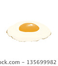 Realistic fried egg illustration 135699982