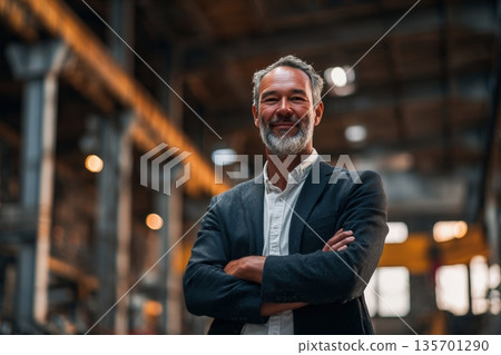 Confident Stakeholder in Industrial Steel-Supported Environment Confident Stakeholder in Industrial Steel-Supported Environment 135701290