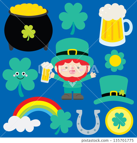 St Patricks Day Elements set 135701775