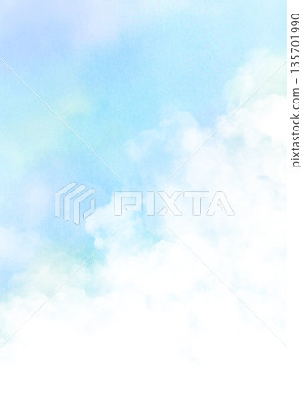 手繪水彩插畫,描繪了雲朵和天空 手繪水彩插畫,描繪了雲朵和天空 135701990