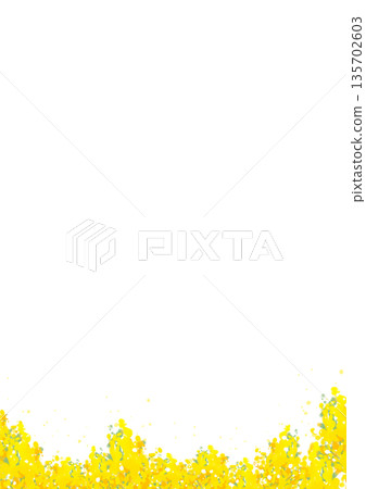 水彩風格油菜花框 水彩風格油菜花框 135702603