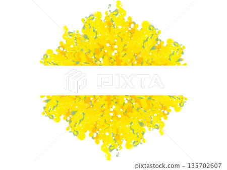 水彩風格油菜花框 水彩風格油菜花框 135702607