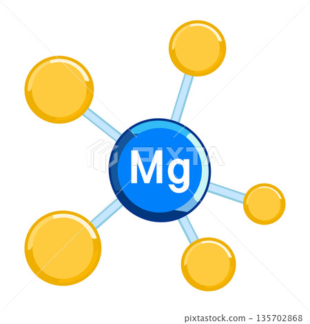 chemical structure of Magnesium Atom Illustration chemical structure of Magnesium Atom Illustration 135702868