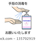 Please disinfect your hands. 135702919