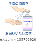 Please disinfect your hands (no main line) 135702920