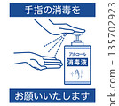 Please disinfect your hands (alcohol disinfectant, reversed text) 135702923