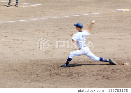 High school baseball pitcher High school baseball pitcher 135703178