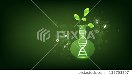 Biology medical and technology concept. Biology medical and technology concept. 135703207