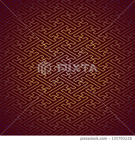 Sayagata pattern (square, burgundy) 135703228