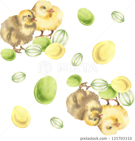 easter, egg, watercolor 135703310