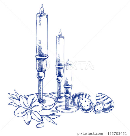 egg, easter, candle 135703451