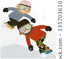 People who enjoy snowboarding 135703610